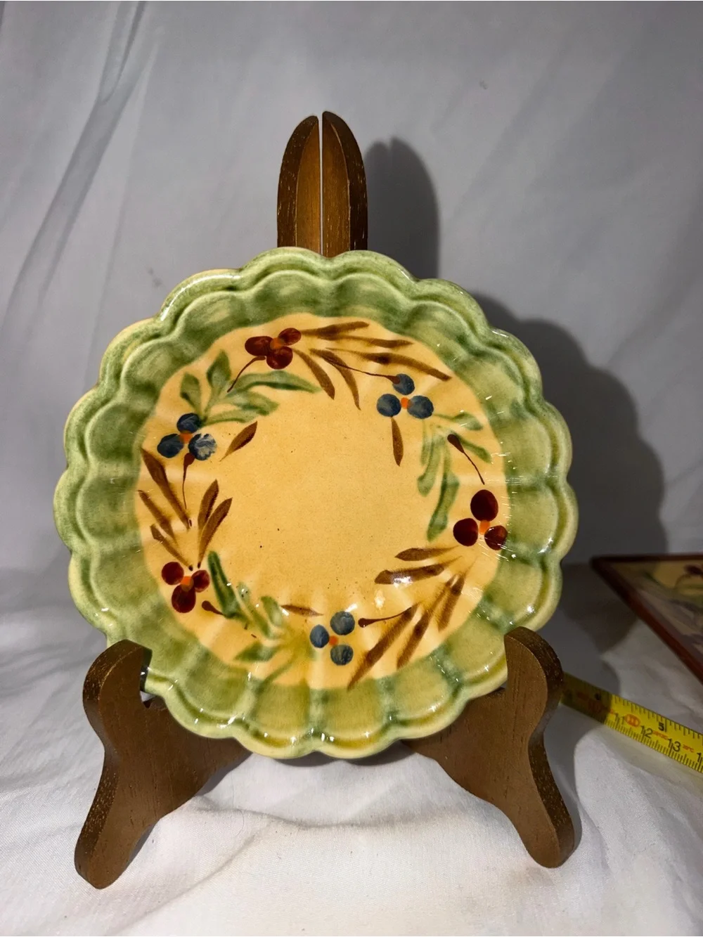 Faience Provençale du Poët-Laval France Hand-Painted 2-Piece Ceramic Set